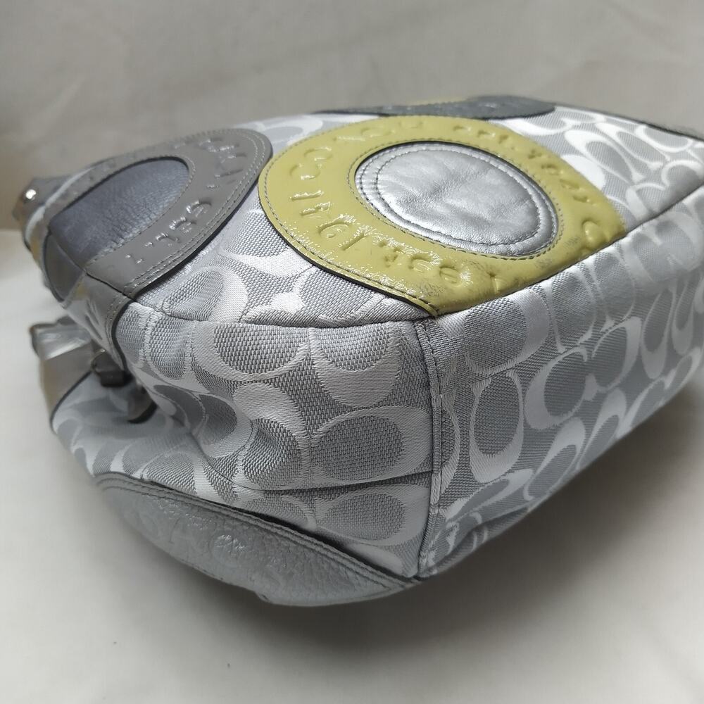 Coach Multicolor Round Patchwork Canvas Leather 3… - image 6